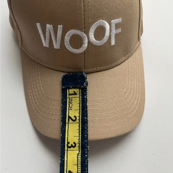 Tan 'Woof' Baseball Cap - Image 4