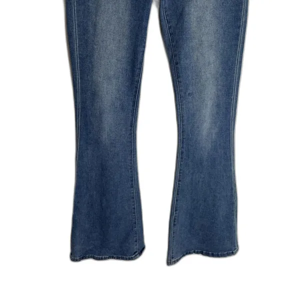 Rewash Jeans Womens 4 Blue Medium Wash Low Rise Flare Stretch bell bottoms y2k - Image 3