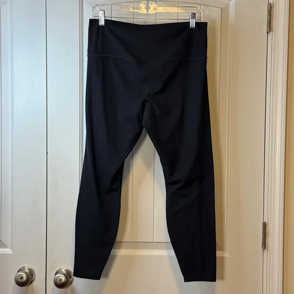 All In Motion Womens Ribbed High-Waisted‎ Leggings Black Athletic Yoga Pants L - Image 2