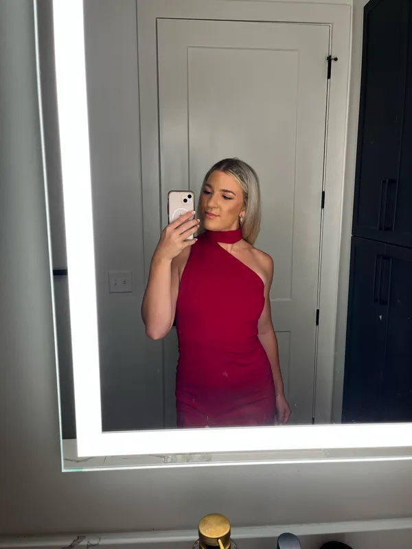 Lulus Dress Red Maxi Cocktail - Image 5