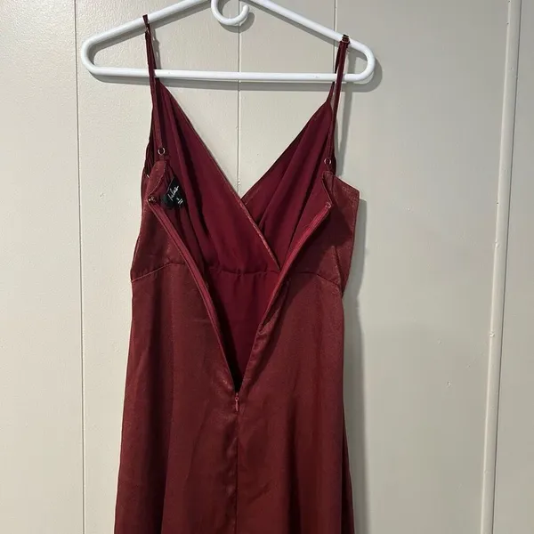 Lulus Extra Extravagance Burgundy Sleeveless Maxi Dress size: Small - Image 7