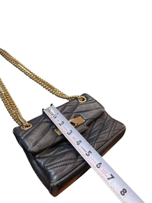 Kurt Geiger London I Am Leather quilted wms black leather crossbody SKU 10-527 - Image 6