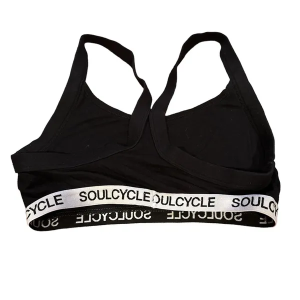 Soulcycle Black White Cotton Bralette Loungewear Racerback Top S - Image 3