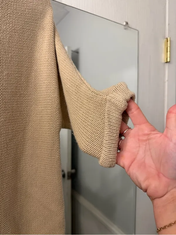 H&M Beige Lightweight Knit Sweater - Image 3