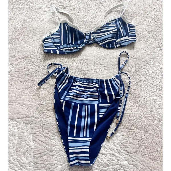 Abercrombie striped bikini set - Image 2