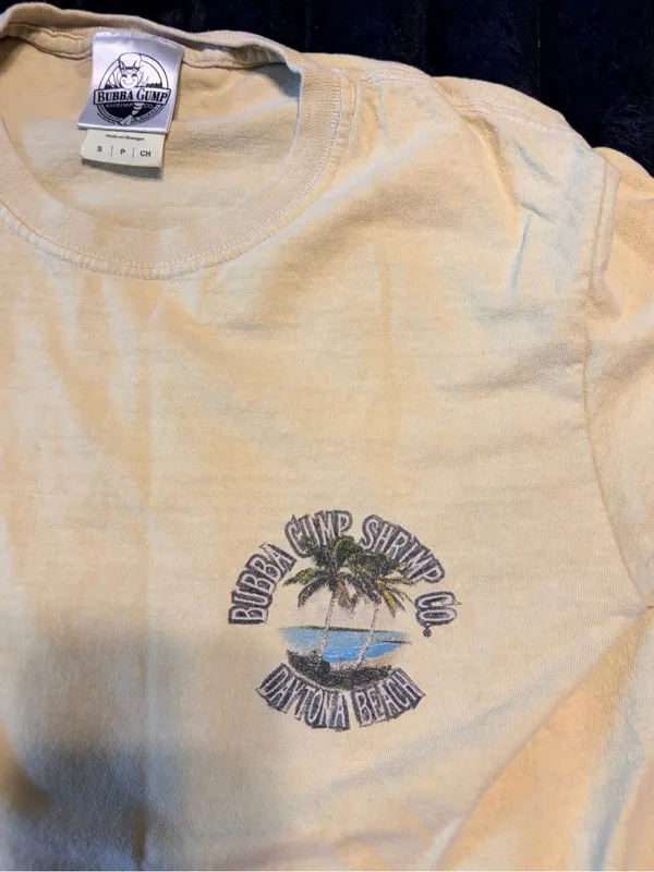 Vintage Women’s Light Yellow Pocket Tee with Surf Graphic - Image 2