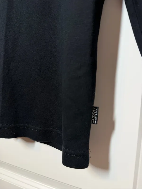 Esprit Black Turtleneck Top with Argyle Detail - Image 2