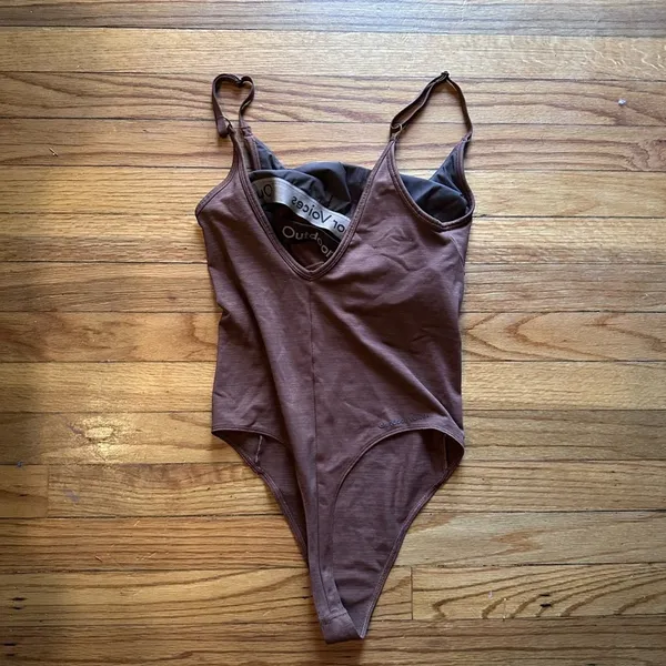 Outdoor Voices Move Free Leotard Bodysuit Cocoa Size S - Image 6