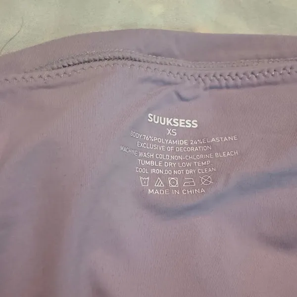 SUUKSESS Lavender Purple Low Back Tank Top Sleeveless Boat Neck XS - Image 7