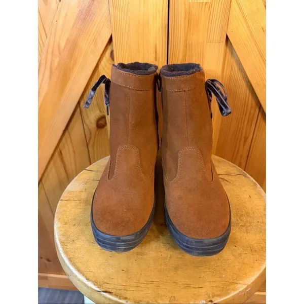 Keds Sunny Side Brown Faux Fur lined Ankle Suede Boot WH45118M Size 7.5 - Image 2