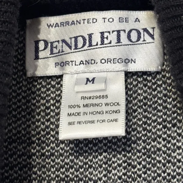 Pendleton Women's Sweater Vest Merino Wool Turtleneck‎ Houndstooth Plaid Medium - Image 6