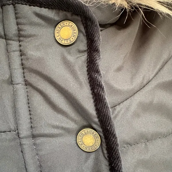 Lauren Ralph Lauren 60% Down Puffer Coat Fur Hood Black XL Winter‎ Parka Jacket - Image 7