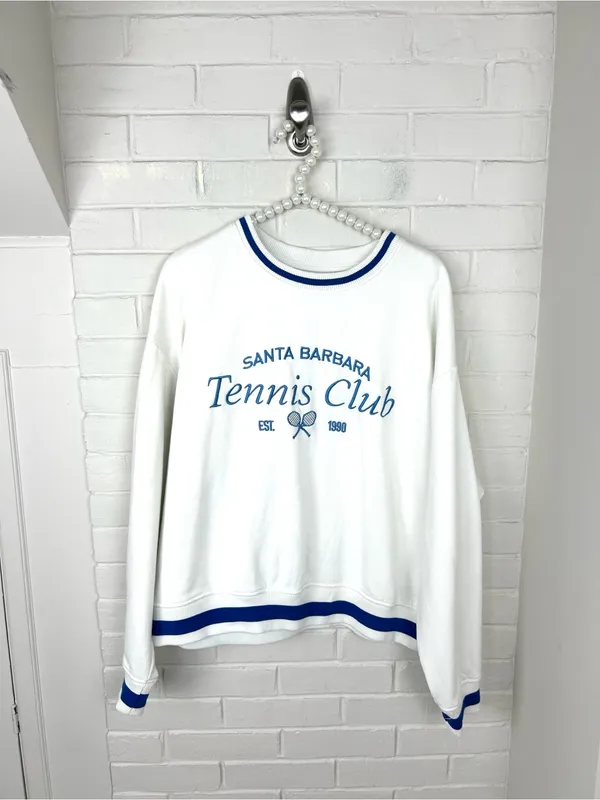 Lazy Sunday Santa Barbara Tennis Club Sweatshirt Size XL - Image 4