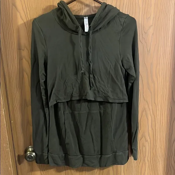 Latched Mama Cloud Nursing Hoodie Olive XS‎ - Image 2
