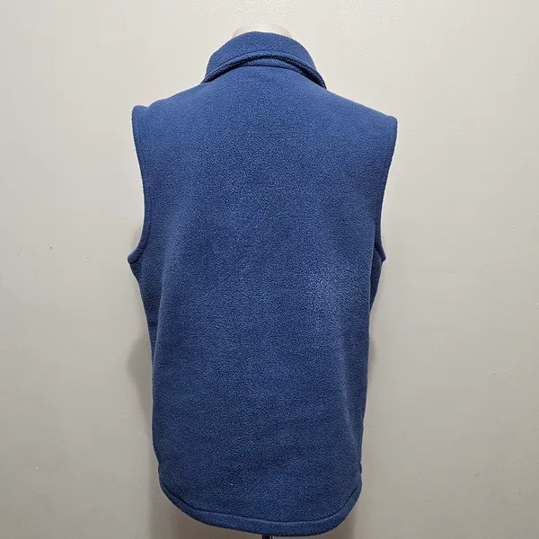 Columbia Blue Fleece Vest Size Medium Rustic Outdoor Blokecore Hiking Camping - Image 5