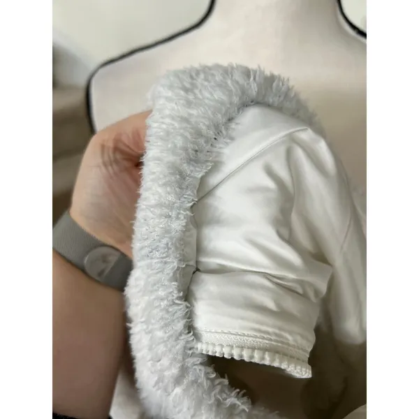 Patagonia Los Gatos White Fuzzy Fleece Zip Up Vest - Image 5