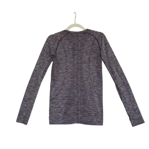 LULULEMON Swiftly Tech Long Sleeve Crew Top Sz 6 Burgundy Running Yoga Everyday - Image 4