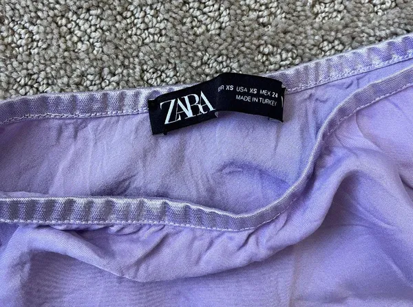 Purple Satin Maxi Skirt Size XS Pull On Elastic Waistband Perfect Condition - Image 2