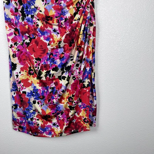 Lauren Ralph Lauren Women's Sleeve Floral Watercolor Dress Sz 6 - Image 4