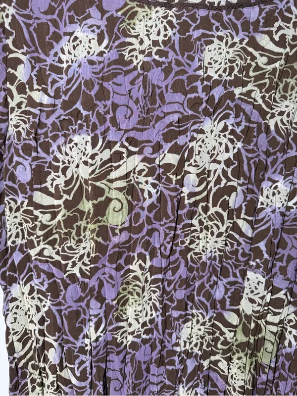 Vintage Y2K Axcess‎ Fairy Grunge Whimsigoth Boho Floral Empire Waist Top Earthy - Image 6
