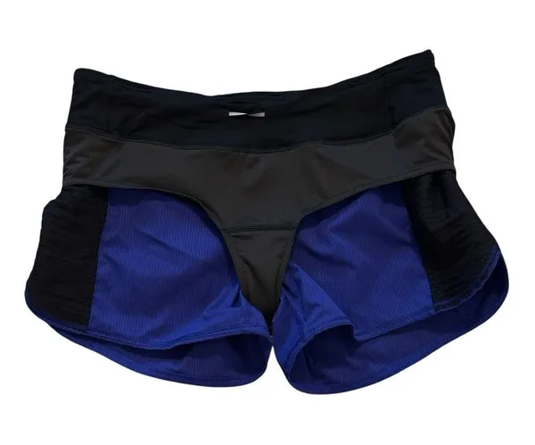 Lululemon Run Bright At Night Short Pigment Blue Purple Size 8 Zip Pockets Lined - Image 5