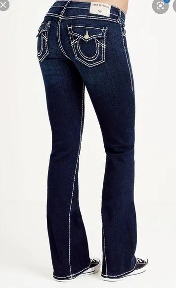 Y2K True Religion Joey Super Flare knit jeans - Image 2