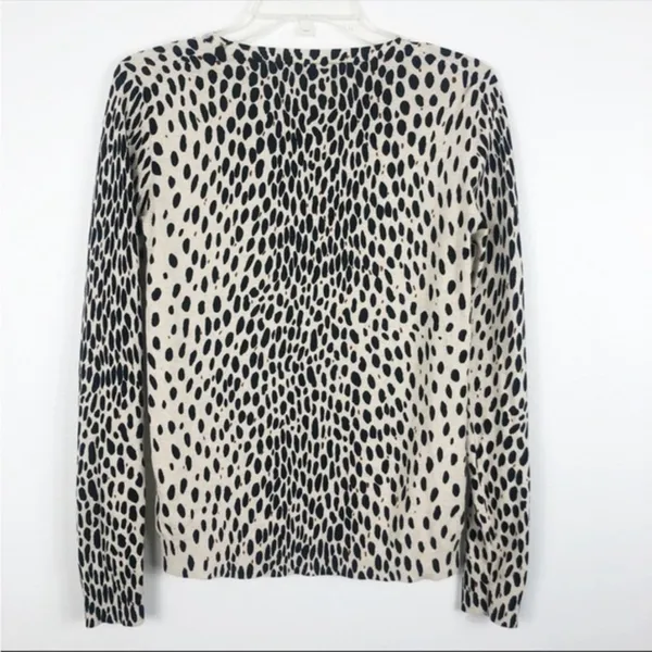 J Crew Mercantile Animal Print Pullover Crew Neck Sweater Top Xs - Image 5