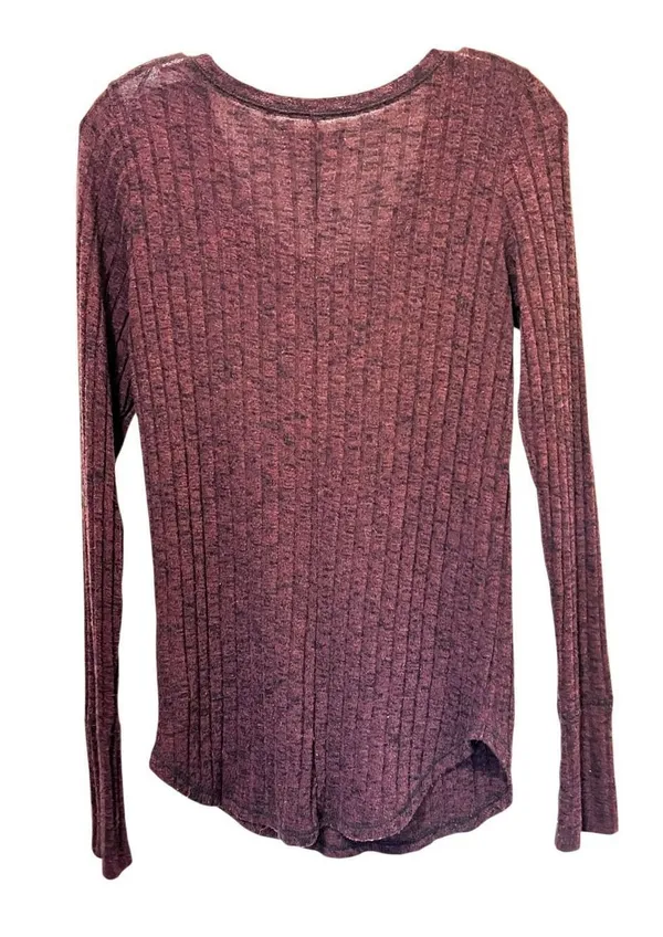 Abercrombie Fitch Ribbed Snap Button Henley Soft AF Stretch Extra Long Sleeves S - Image 2
