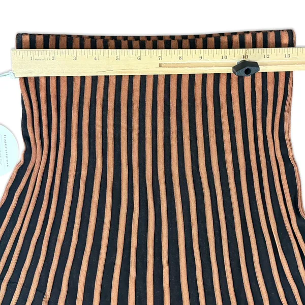 STAUD Alesia Tan Black Graduating Rib Knit Sweater Maxi Skirt Size M NEW Tags - Image 7
