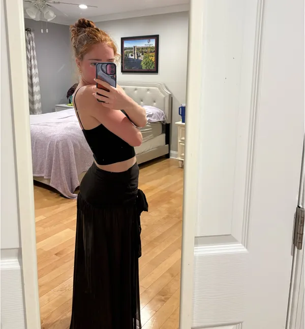White Fox Dark Brown Maxi Skirt - Image 2