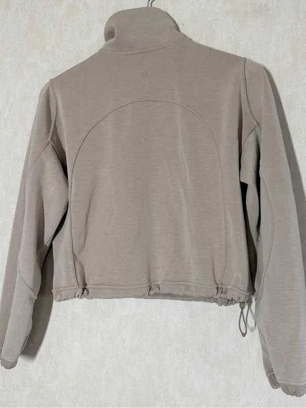 Lululemon Women’s Lululemon Brushed Softstreme Half Zip in Riverstone 4 - Image 6