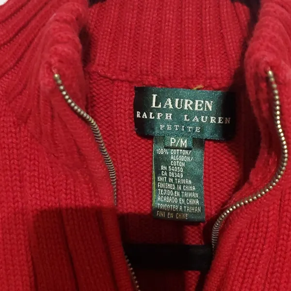 Lauren Ralph Lauren Csble Knit Top Sizep/M - Image 5