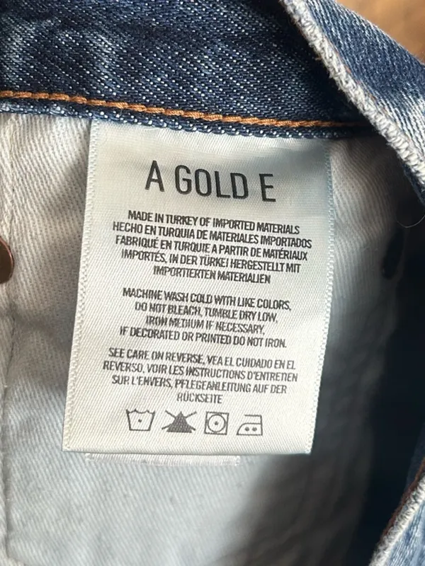 AGOLDE Parker Vintage Cutoff Denim Shorts Distressed Button Fly Size 26 - Image 4