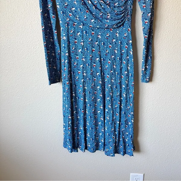 Boden Blue Surplus Print Georgia Mini Dress Womens 10 Casual Comfort Summer - Image 6