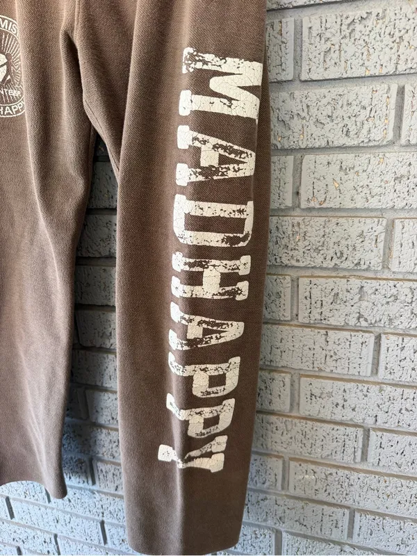 Madhappy Wide Leg Terry Sweatpants Local Optimist Group Brown Size XS - Image 4