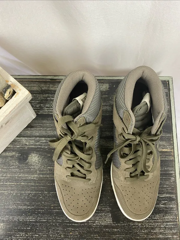Nike Olive Green 579763-300 Dunk Sky Hi Wedge Lace Up Athletic Sneaker Shoes 9 - Image 5