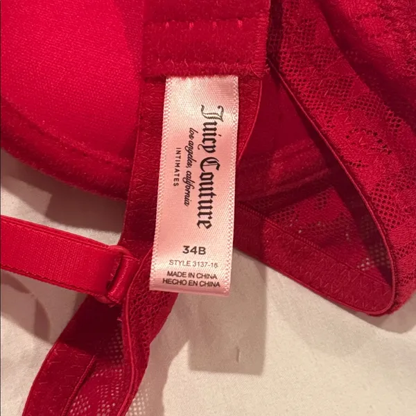 Juicy Couture Bold Red Bra size 34 B - Image 4