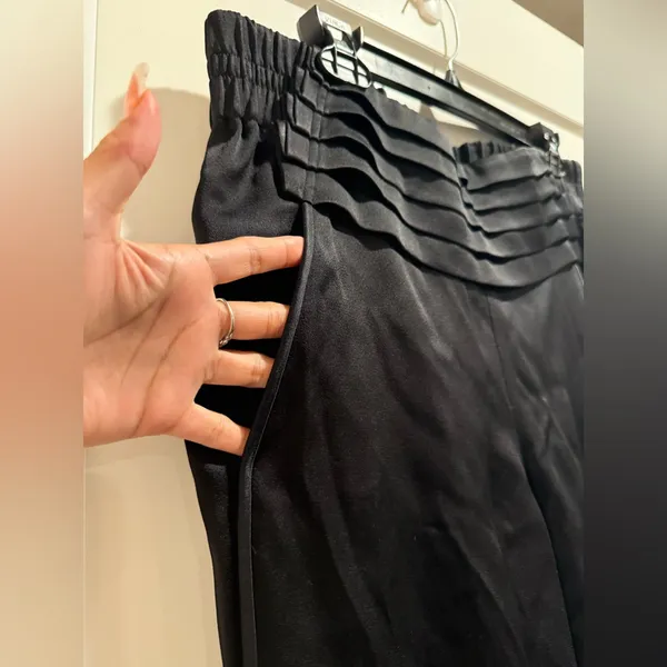 Alexander Wang Black‎ Pleated High-Waist Trousers Pants Size 8 - Image 6