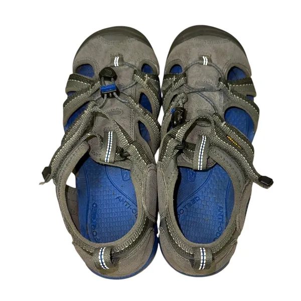 KEEN Suede Leather Waterproof Hiking Sport Sandals Gray Blue Women's 6 - Image 6