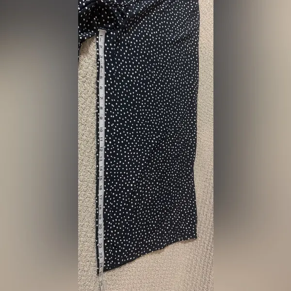 Adrienne Vittadini Black and White Polka Dot Wide-Leg Pants - Image 3
