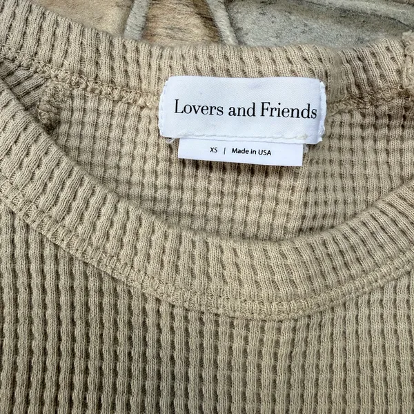 Lovers + Friends Revolve Beige Thermal Mini Tunic Top Dress in Size XS X-Small - Image 5