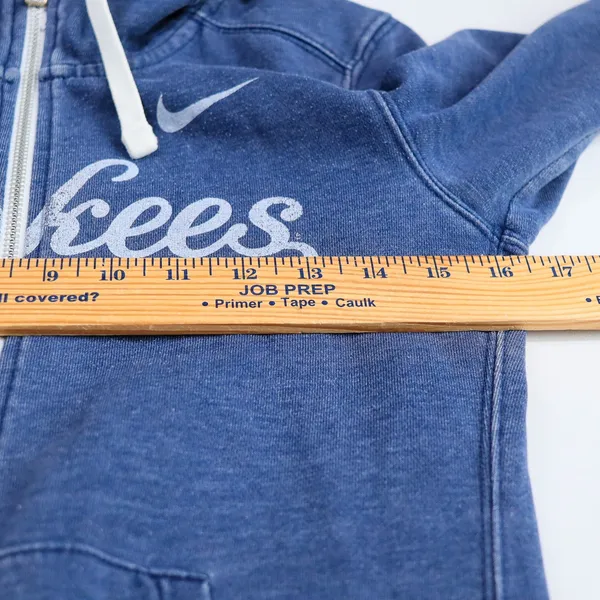 Nike New York Yankees Hoodie Women Small Blue Full Zip MLB Script Faded - Image 8