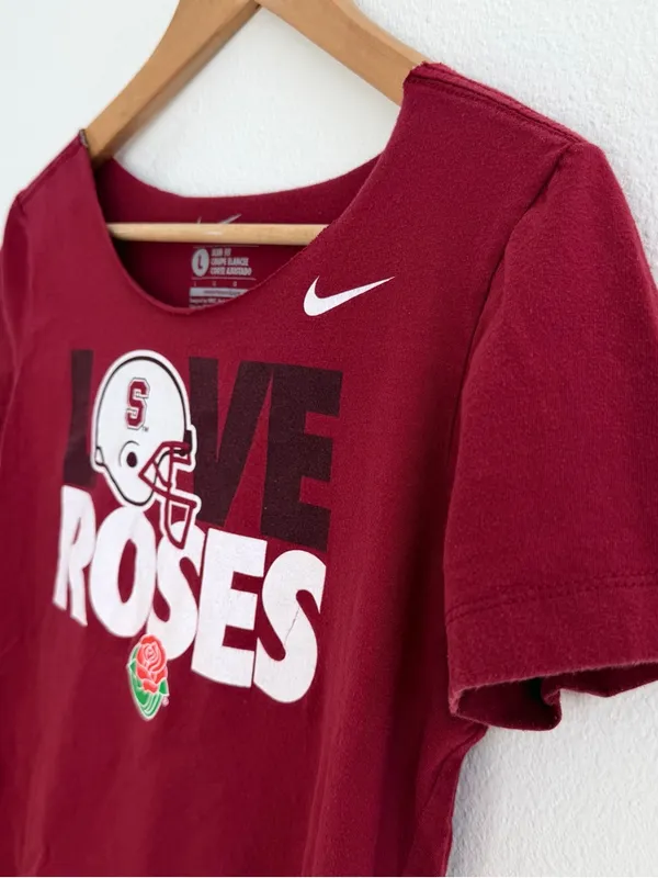 Nike Stanford Rose Bowl Tee Womens Off Shoulder Football Shirt - Image 4