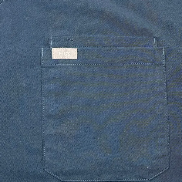 FIGS Leon Scrub Top Men’s XL Navy Blue Technical Collection V-Neck 3 Pocket - Image 3