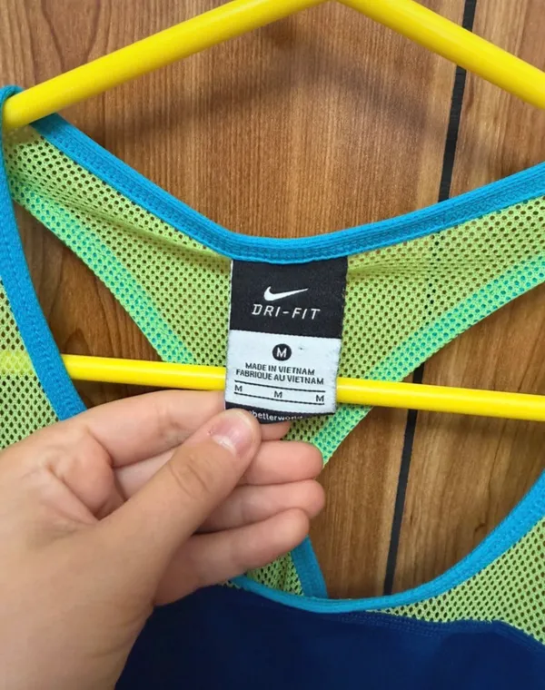 Blue Mesh Nike Dri-Fit Active Tank Top - Image 3