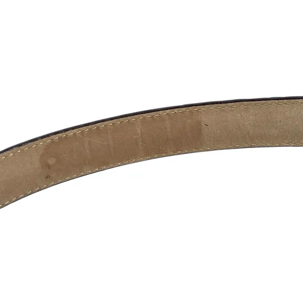 Y2K Brighton Brown Crocodile Embossed Leather Charm Belt M/L 32 Silver Buckle - Image 8