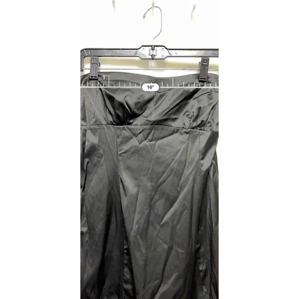 Misope Womens Black Satin Strapless Ruffle Hem Mini Dress Size L Women - Image 5