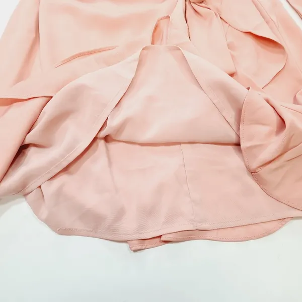 MORE TO COME Khloe Ruffle Sleeve Mini Dress in Blush Medium - Image 5