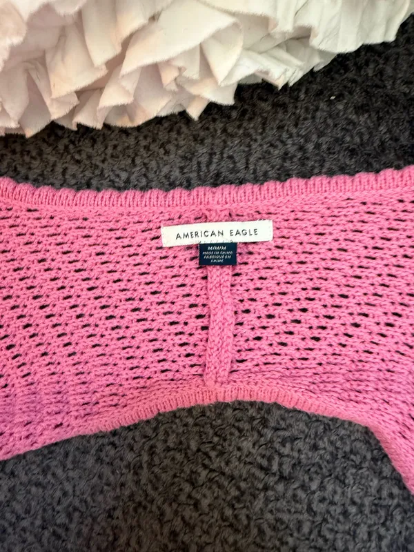 american eagle open back crochet sweater top - Image 4