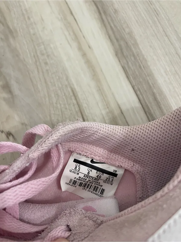 Women's Pink Suede Low-Top Nike Sneakers - Image 7